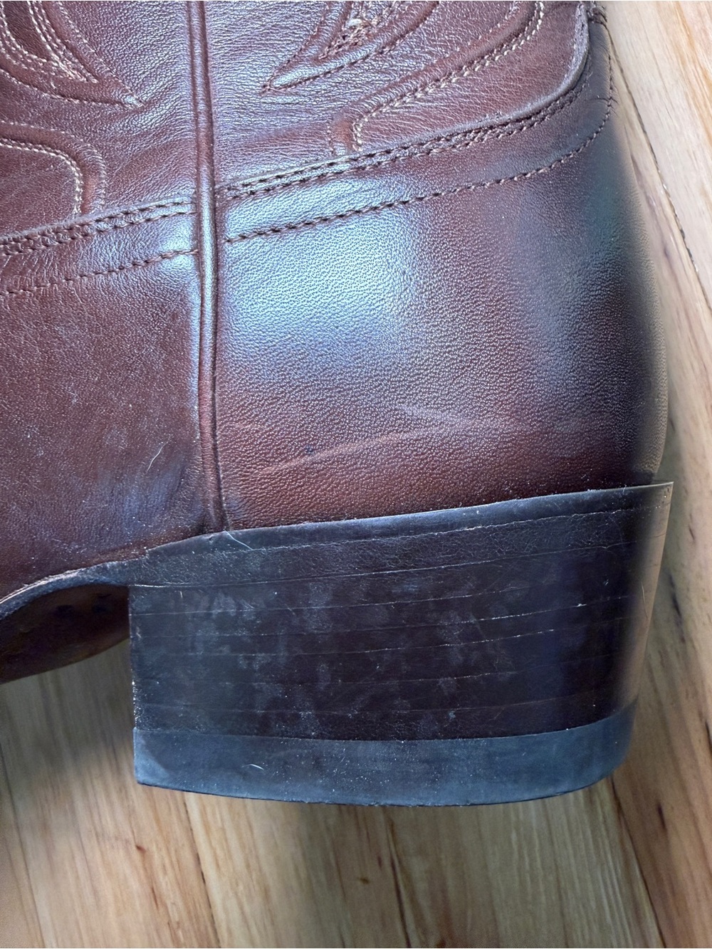 Tecovas The Cartwright Cowhide Cowboy Boots Iced Tea - Picture 10 of 13
